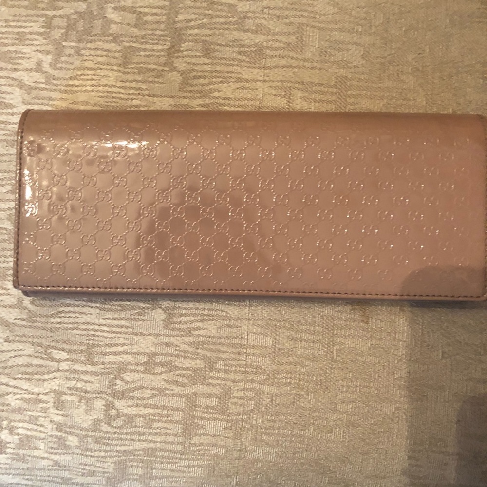 Authentic Nude Gucci Clutch Purse